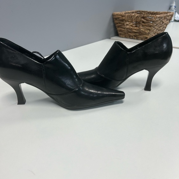 Franco Sarto Ladonna Black-Petrol Str Napa , size 8M, leather pump heels - Picture 3 of 10